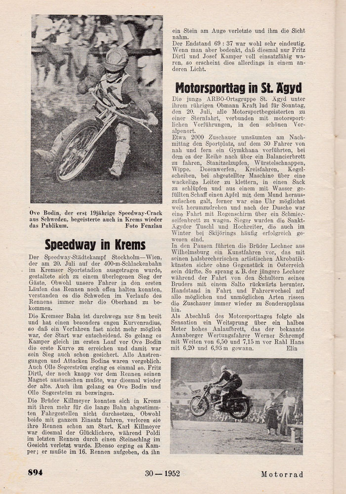 1952 Motorsporttag StAegyd