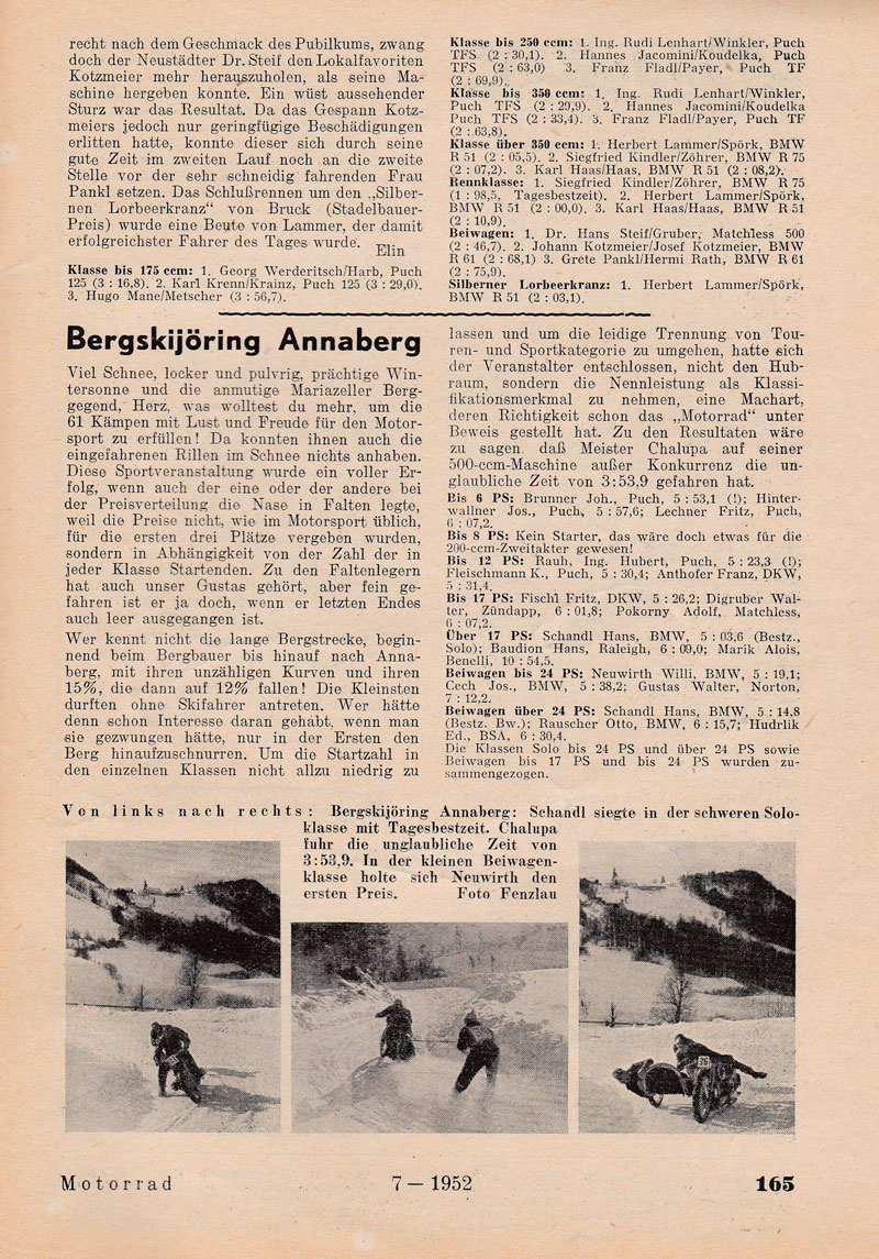 Berg Skijöring Annaberg 1952