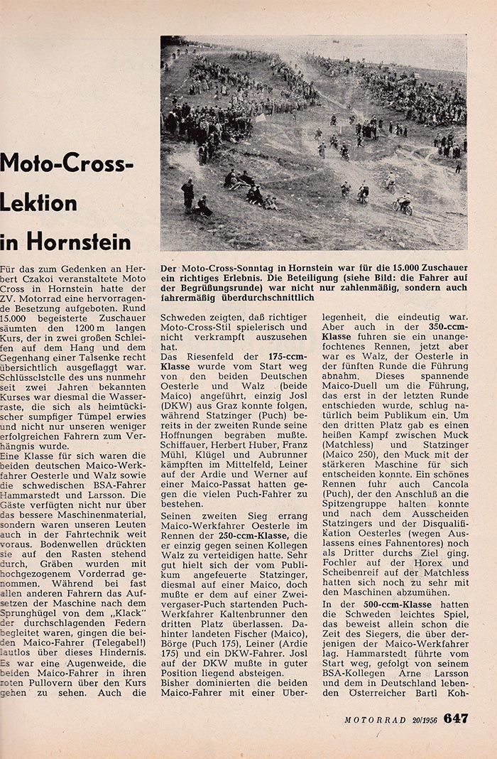 1956 MotoCross Hornstein S1